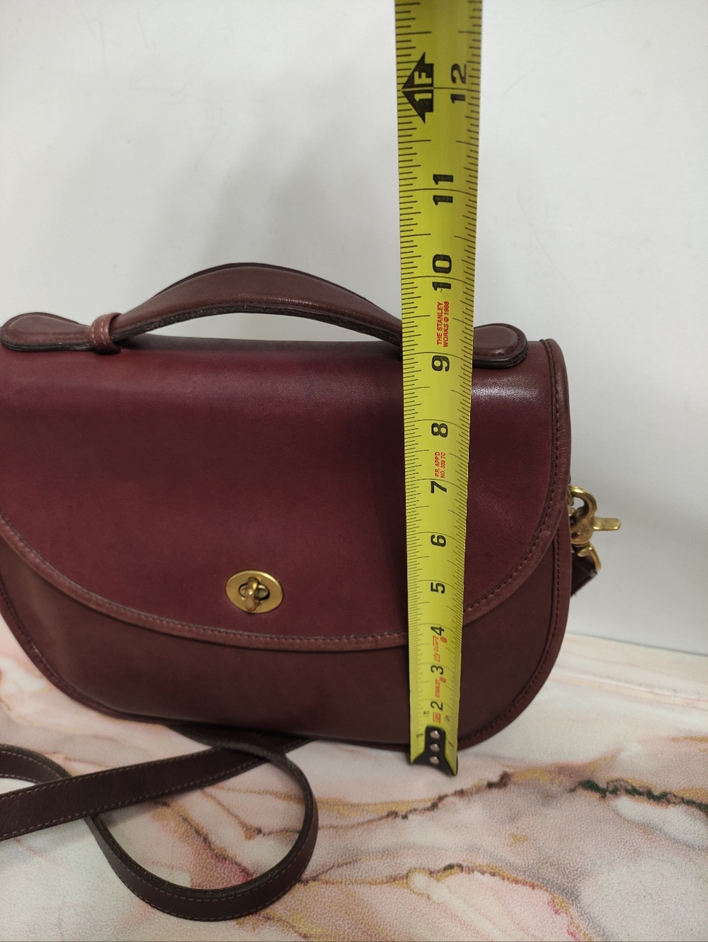 Vintage Coach 9865 Large Plaza Bag Burgundy READ - Picture 10 of 17